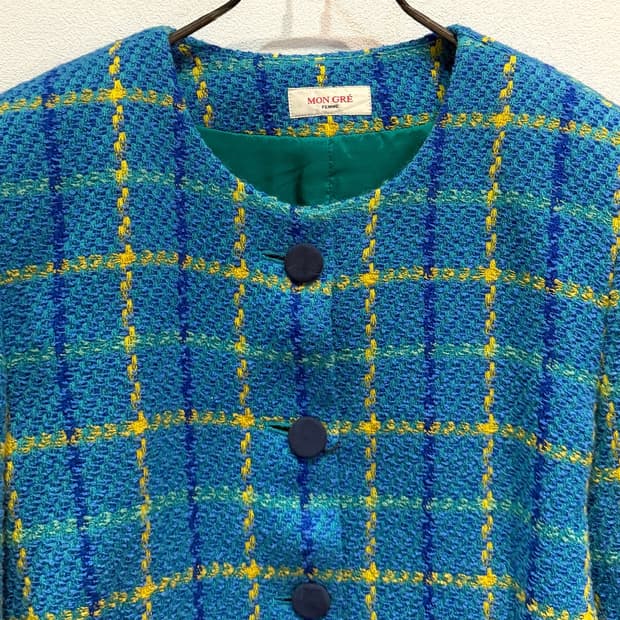 Vintage MON GRE Check Wool Jacket