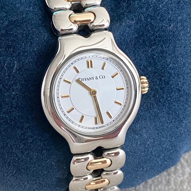 티파니 티솔로 24mm 여성용 스몰 18k 콤비 쿼츠