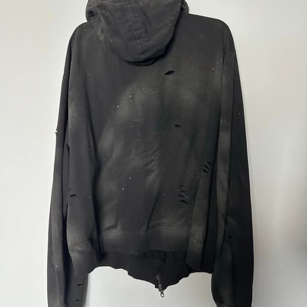  언더마이카 빈티지 웨이빙 지퍼 슬림핏 후드집업