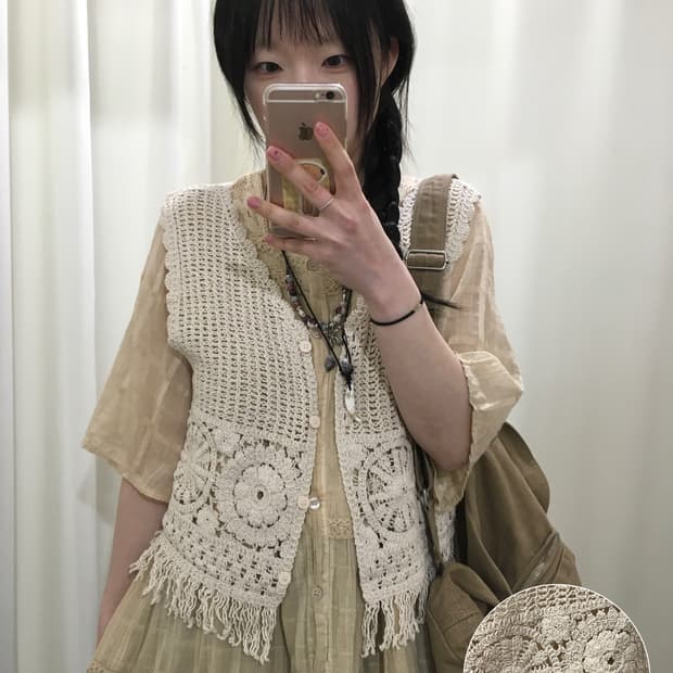hippie crochet vest