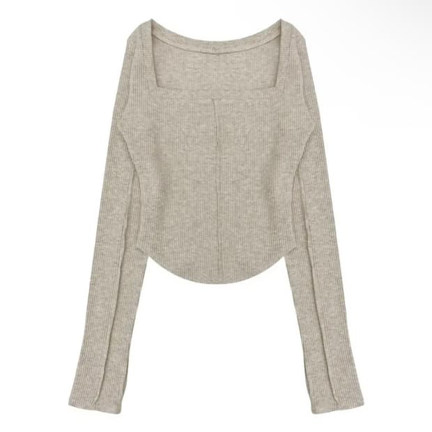 플리즈노팔로우) 구버전 바비탑 오트밀멜란지 F