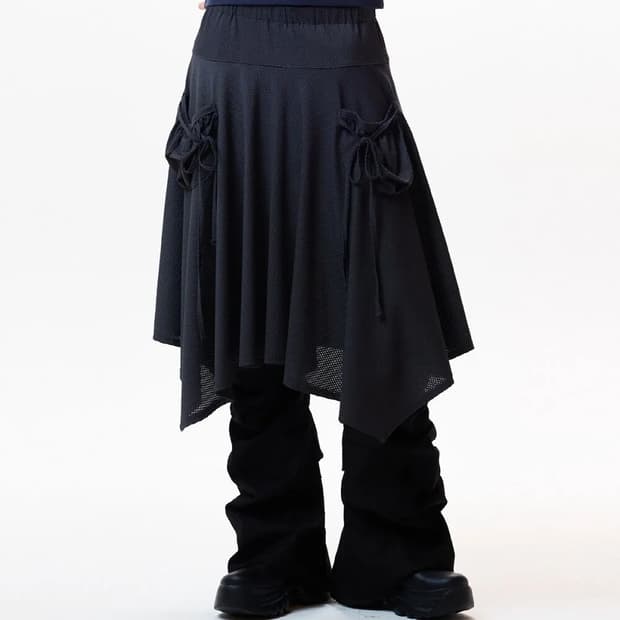 러브이즈트루 미디 스커트 IM LAYERED MIDI SKIRT 차콜