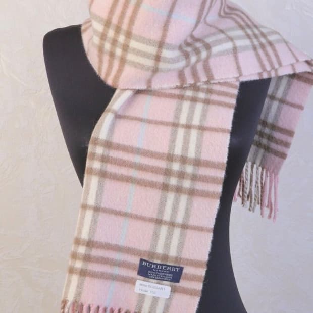 버버리 핑크 머플러 목도리