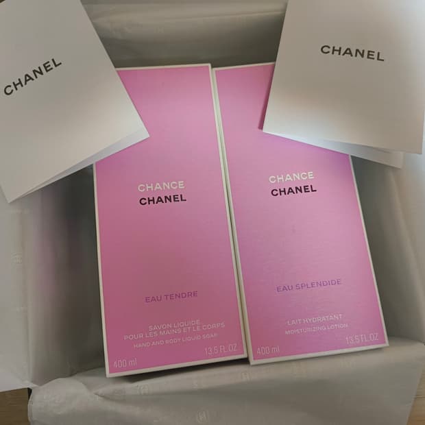 샤넬 샹스 핸드앤바디워시, 로션 2종 선물 세트 새상품