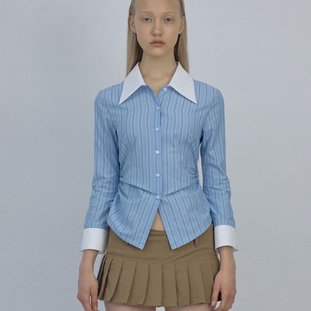 스컬프터 클래식 셔츠 블루