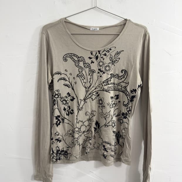 balmain oriental printing longsleeve