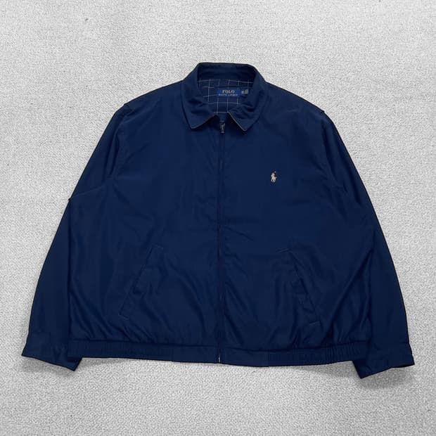 폴로 랄프로렌 포니 로고 폴리쉘 블루종 자켓 네이비