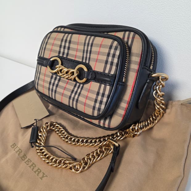 BURBERRY 버버리 정품 체인 1983체크 크로스백 숄더백