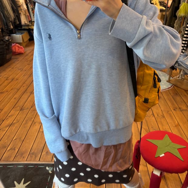 폴로 소라 니트 반집업