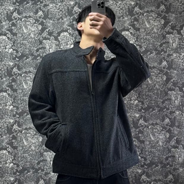 abercromdie 아베크롬비 헤비 울 헤링턴 집업