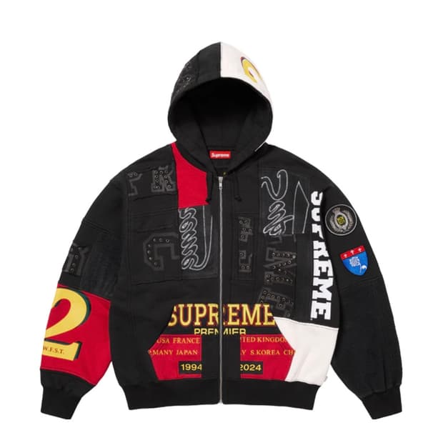 슈프림 패치워크 후드집업 L