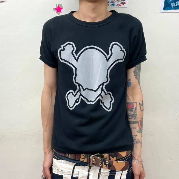 Big Skull Nonwoven Black T-shirt