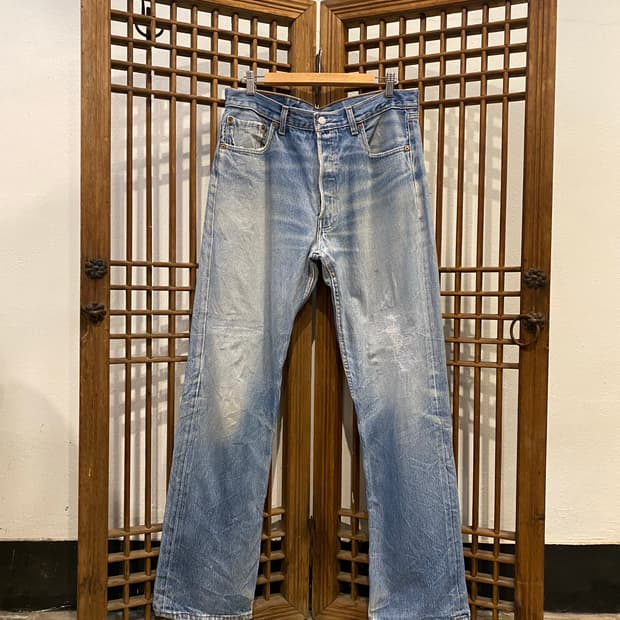 90S 리바이스 501 USA 데님 팬츠 34“