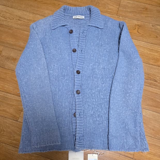 아워레가시 빅 가디건 펑키 아크릴 블루