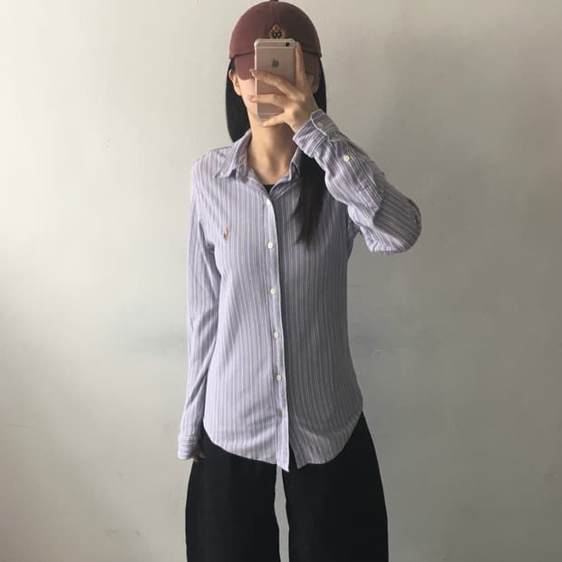 폴로 스트라이프 코튼셔츠