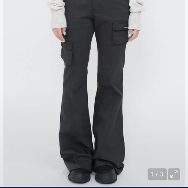 품절상품 Line pocket cargo pants charcoal