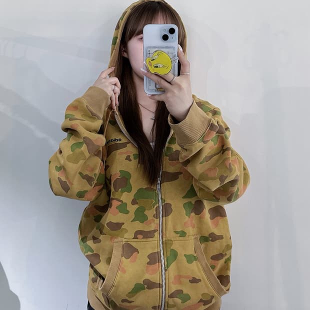 아디다스 카모 후드집업