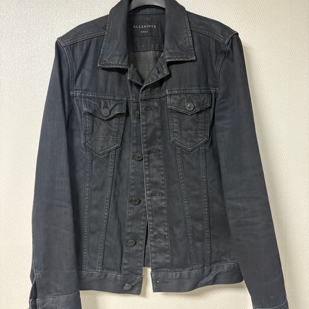 올세인츠 블랙 데님 자켓