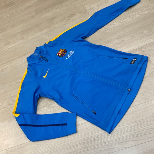 나이키 fc 바르셀로나 사이드라인 우븐 스트레치 트랙탑