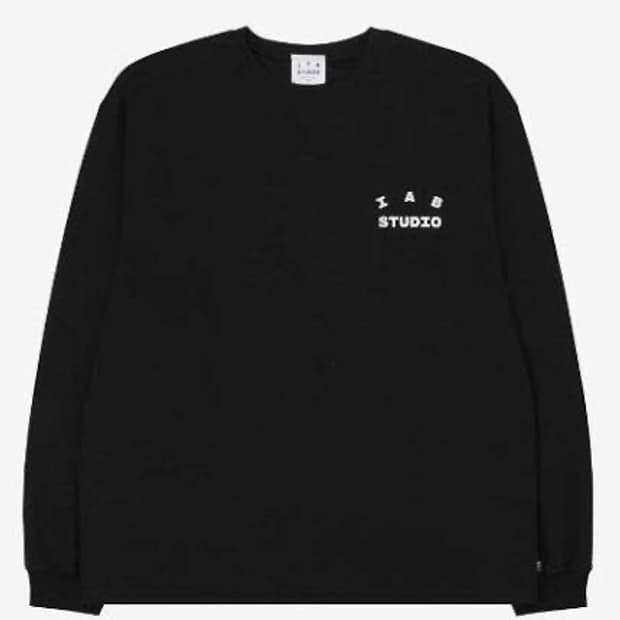 (19FW) IAB studio 블랙 맨투맨 L