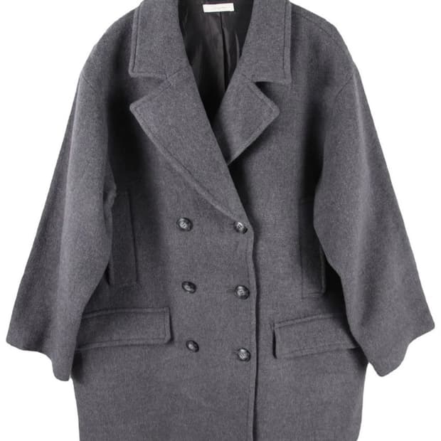 라운지드레스 울 나일론 자켓 하프코트 : 그레이