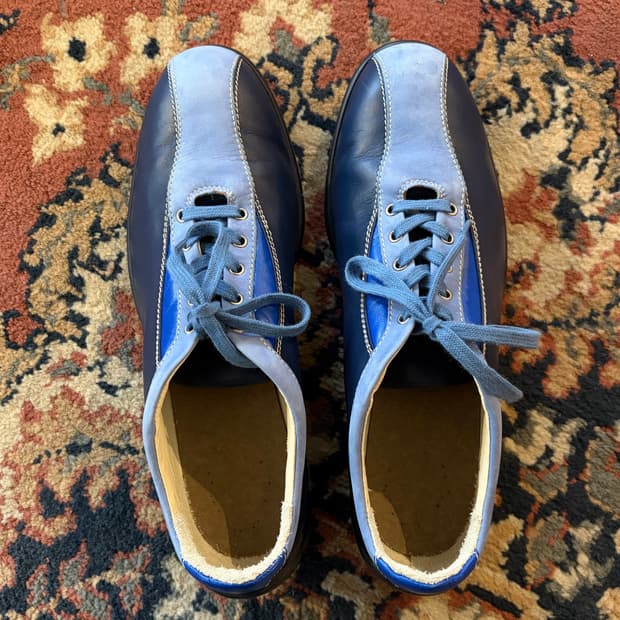 토즈 블루 레더 스니커즈