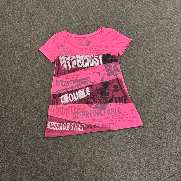 M)Japanese vintage 여성 y2k 펑크 그래픽 반팔