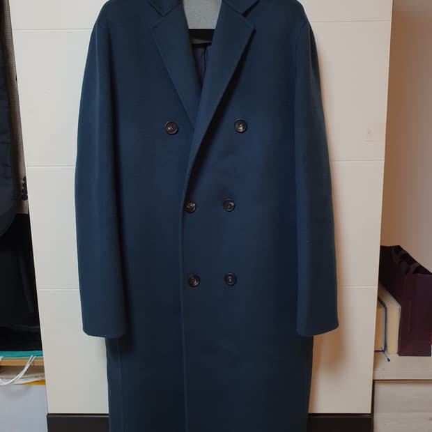 (95) 타임옴므 아쿠아덜 핸드메이드 캐시미어 더블코트
