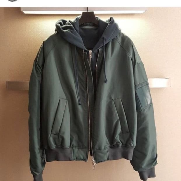 준지 17fw 후드마원 그린 50사이즈