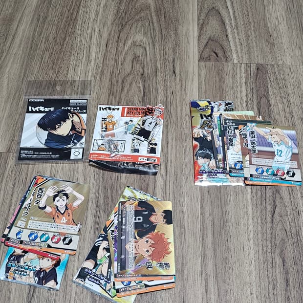 하이큐 굿즈 캔뱃지 키링 카드