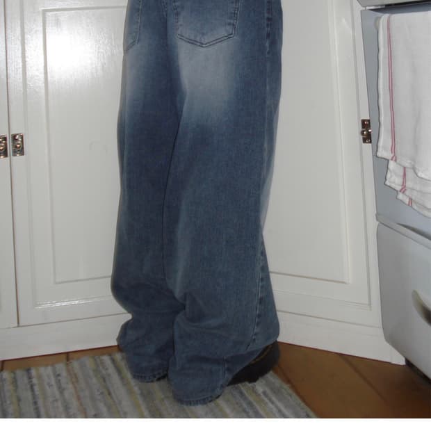 아워캐비넷 any stripe pants 스트라이프 데님팬츠