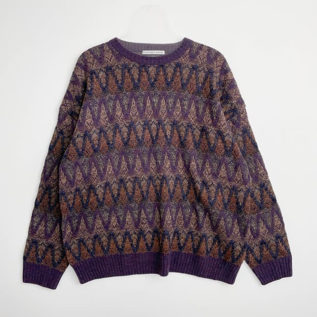 F2 Geoffrey Beene 빈티지 패턴 니트 XL사이즈