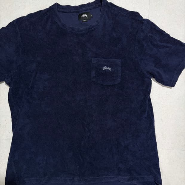 스투시 테리소재 한정라인 반팔 L