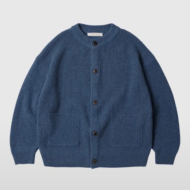 프리즘웍스 헤비울가디건 블루 M