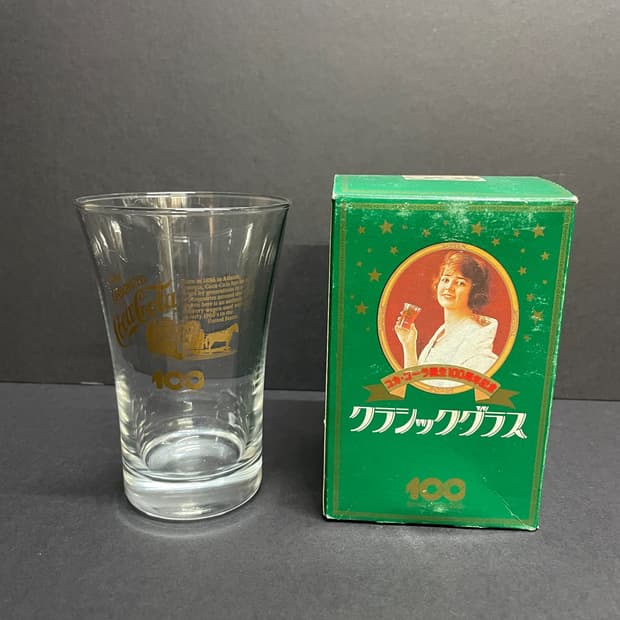 빈티지 코카콜라 100주년 기념 유리컵