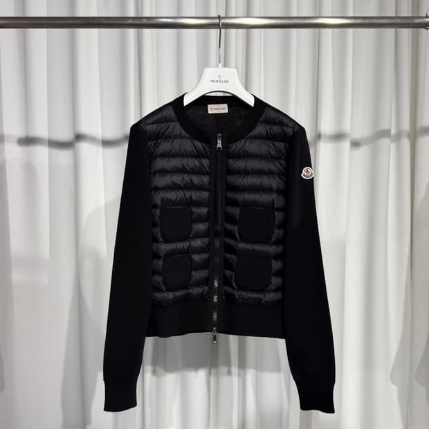 (S) 몽클레어 몽클레르 패딩 울 집업 니트패딩