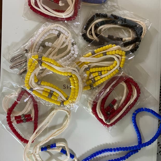 알록달록 비즈목걸이 9개 일괄 미사용