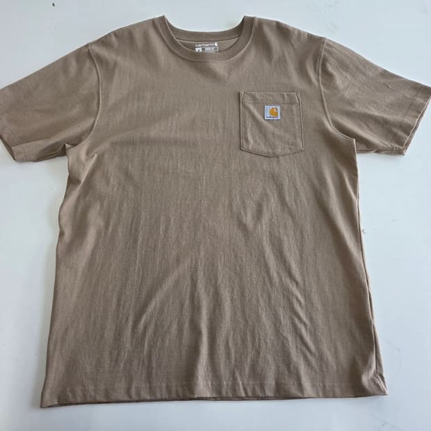 칼하트 베이지 포켓 티셔츠 M