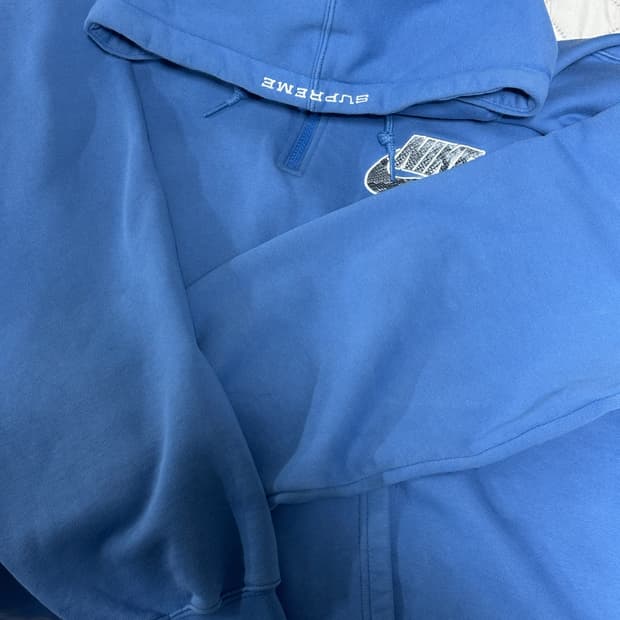 슈프림 x 나이키 블루 집업 21ss XL
