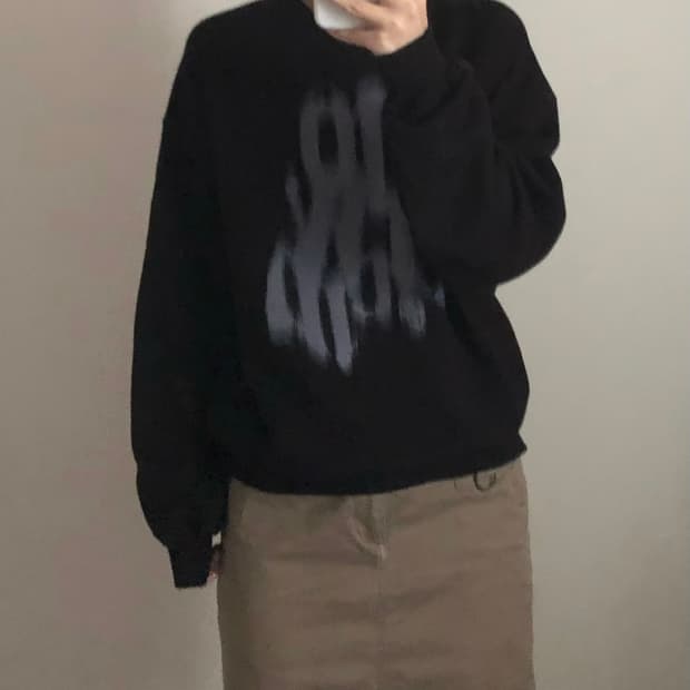 슬로우애시드 프린팅 맨투맨