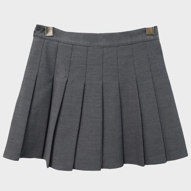 프레피룩 플리츠 미니 스커트 62085