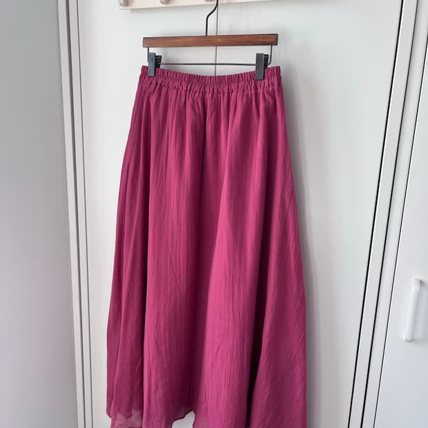 Vintage 하구미 핫핑크 롱 스커트