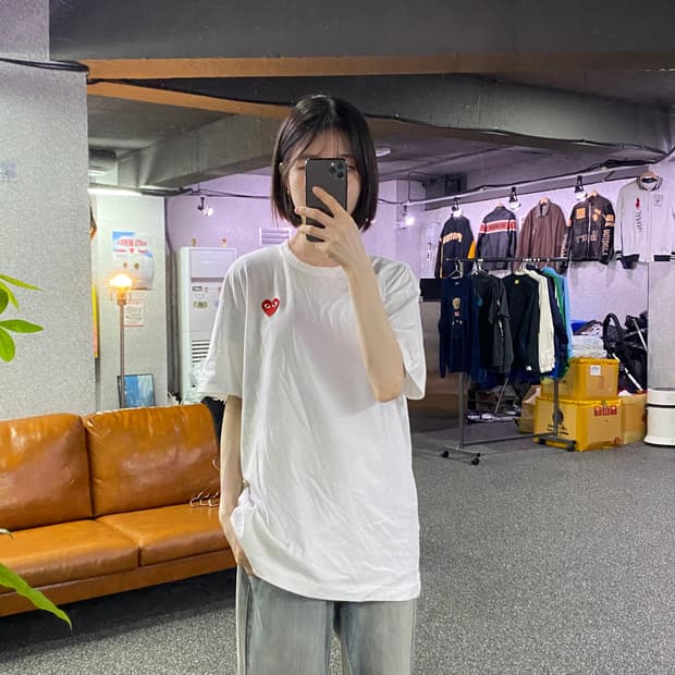 꼼데가르송 시그니처 패치로고 반팔티 B4958