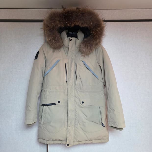 밀레 남녀공용 다운 패딩 95 베이지