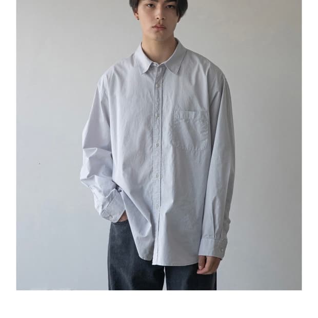 어나더오피스 가먼트 볼드 셔츠 도브 컬러 3사이즈