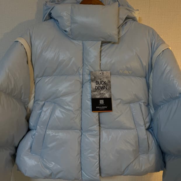 [M]새상품 널디 엔디와이 스카이블루 덕다운패딩