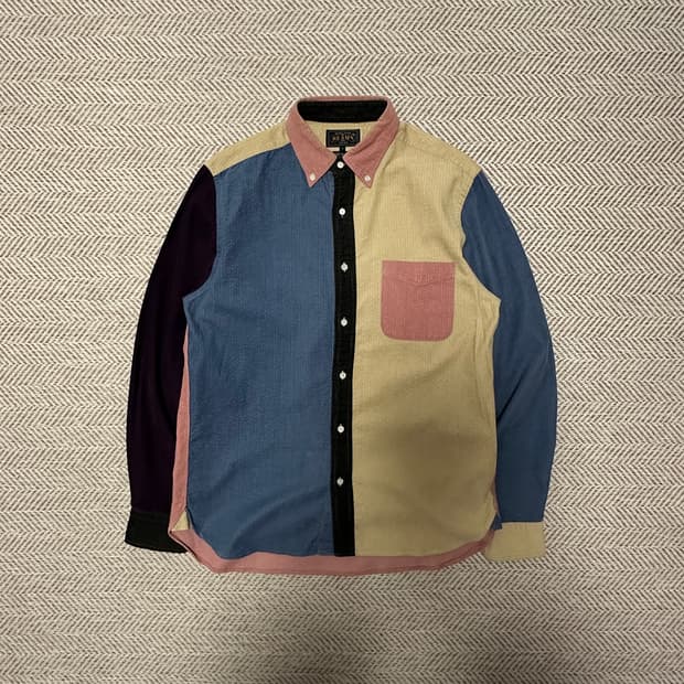 BEAMS PLUS japan made corduroy mix shirt