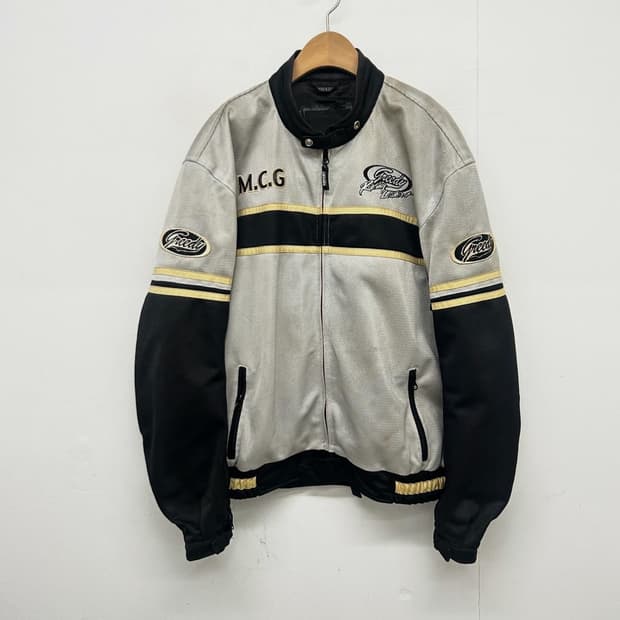 Greedy M.C.G 라이더 자켓 실버/블랙