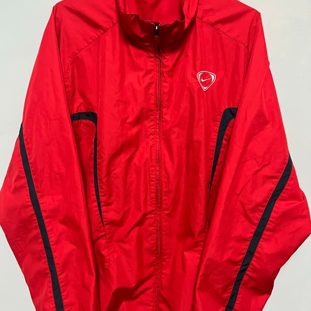 나이키 tiempo 레드 바람막이 점퍼