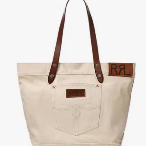 RRL 가방 (레더 트림 트월 토트)
